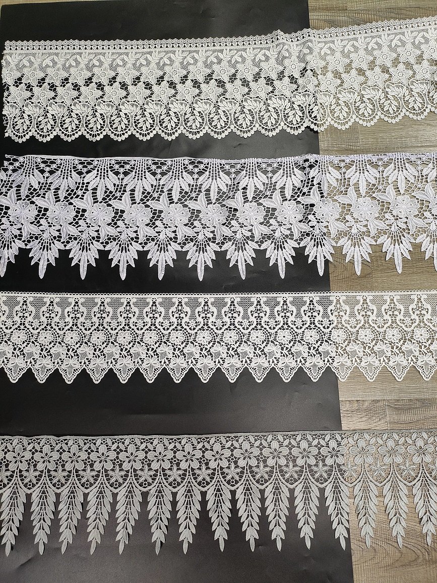 Wholesale lace polyester embroidery lace multicolor lace trim