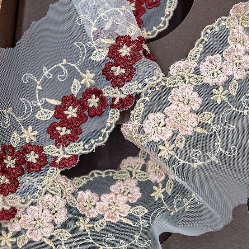Color african lace fabric New mesh fabric lace fabric for wedding Clothing accessories Embroidery lace ribbon trim