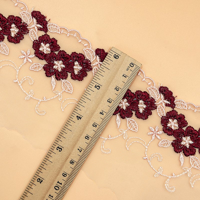 Color african lace fabric New mesh fabric lace fabric for wedding Clothing accessories Embroidery lace ribbon trim