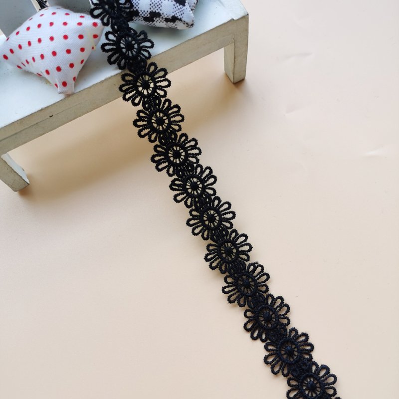 Spandex Nylon Jacquard Voile Milk Silk Net Embroidery Lace Trims White