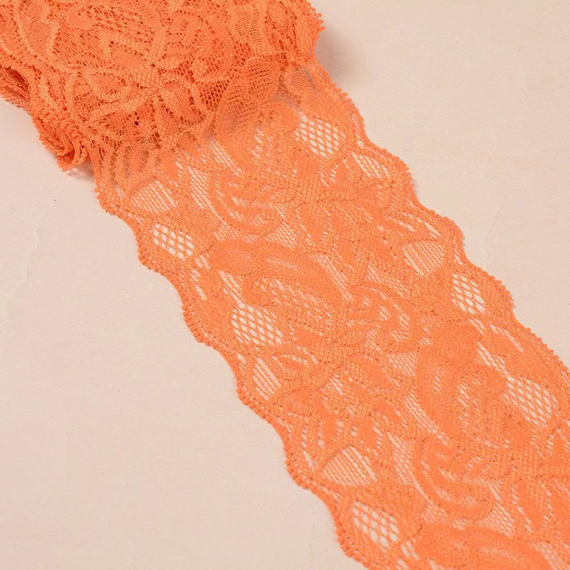 8cm Stretch elastic Lace Trim Floral Lace Fabric Elastic Lace Ribbons for Crafts and Gift Wrapping Decorating
