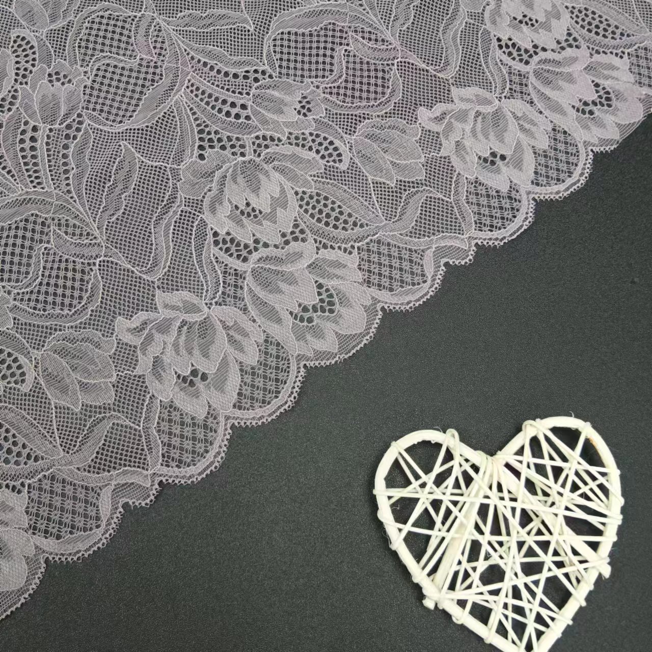 24 cm Delicate Colorful Voile Knitted Elastic Lace Trim Nylon Spandex Lace Fabrics for Women's Underwear accessories