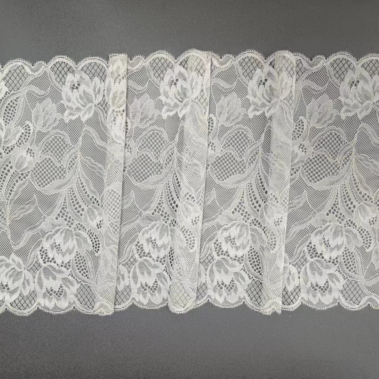 24 cm Delicate Colorful Voile Knitted Elastic Lace Trim Nylon Spandex Lace Fabrics for Women's Underwear accessories