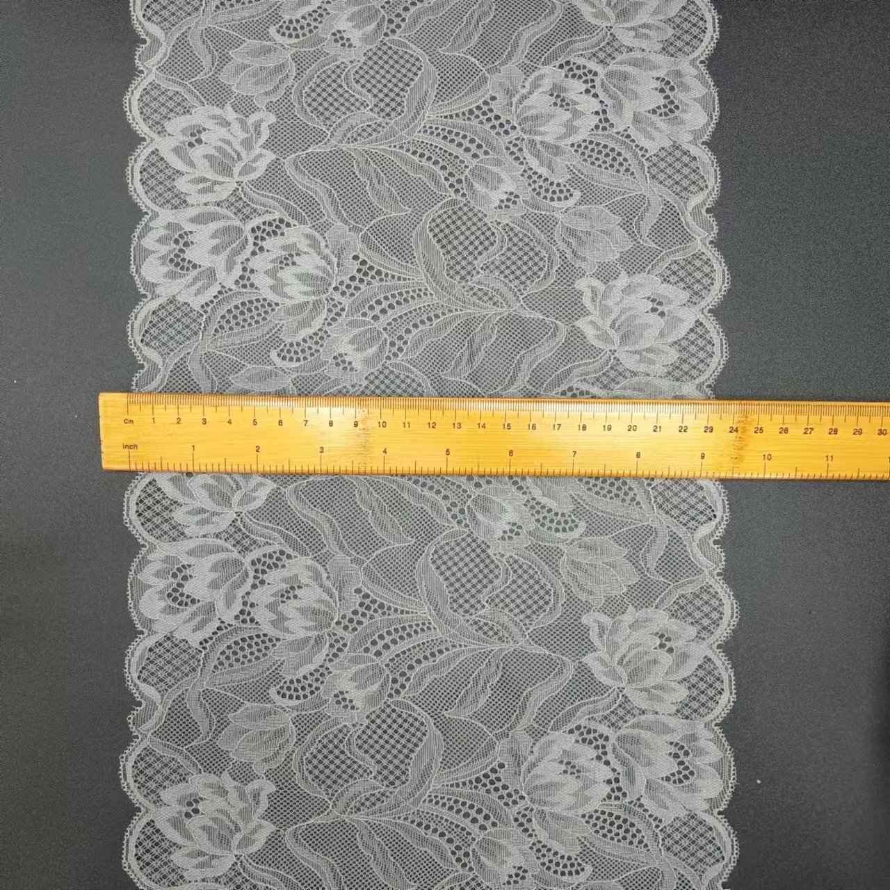 24 cm Delicate Colorful Voile Knitted Elastic Lace Trim Nylon Spandex Lace Fabrics for Women's Underwear accessories
