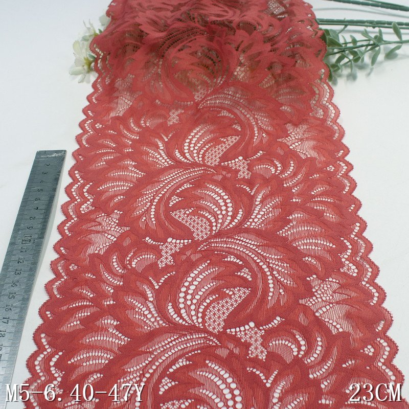 Black Green Stretch Lace Trim for Underwear Lingerie Fashion Textile Lace Fabric Material