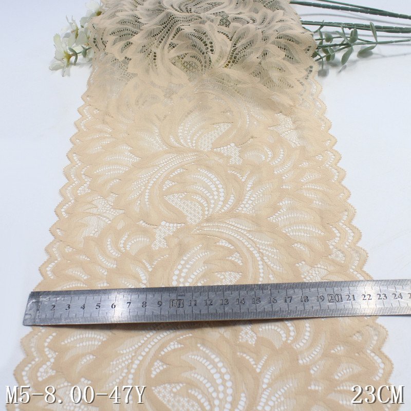 Black Green Stretch Lace Trim for Underwear Lingerie Fashion Textile Lace Fabric Material