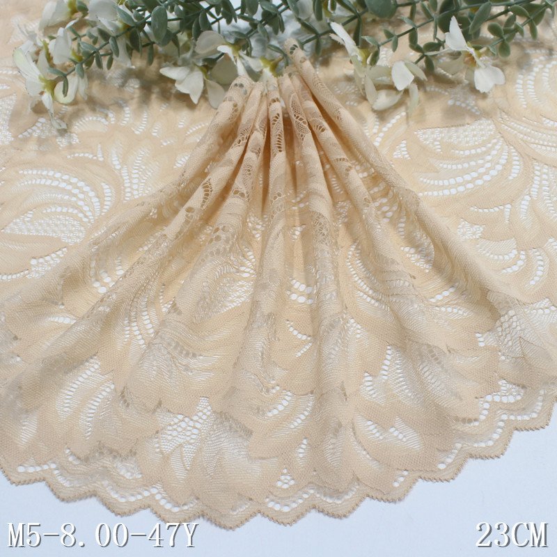 Black Green Stretch Lace Trim for Underwear Lingerie Fashion Textile Lace Fabric Material