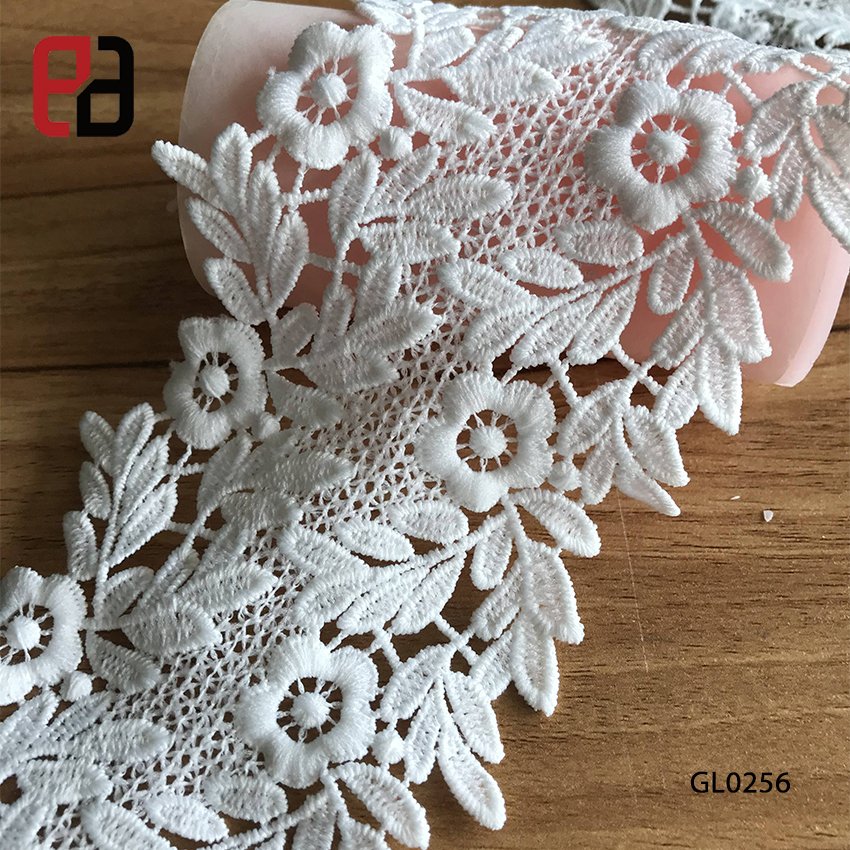 High Quality Wide Two Side Floral Rose Venise Lace Trim Wholesale