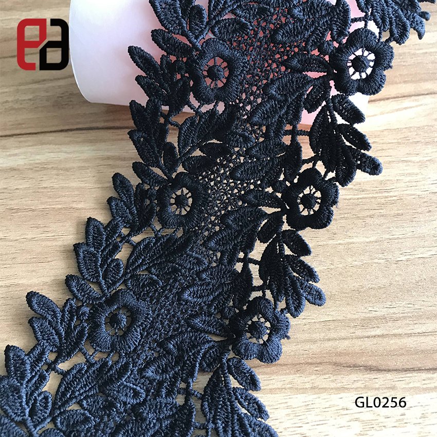 High Quality Wide Two Side Floral Rose Venise Lace Trim Wholesale