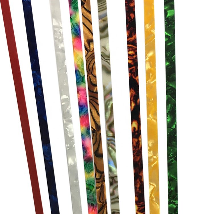 Celluloid Strips Guitar Binding Purfling Edging Edge Trim Inlay Guitar Binding For Neck Body Luthier Multi Colors