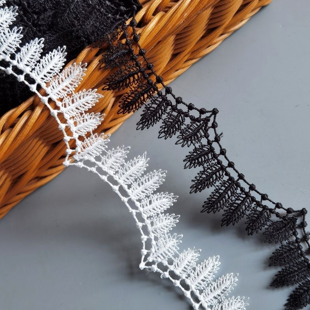 3.5 cm water soluble embroidery lace trim for DIY necklace