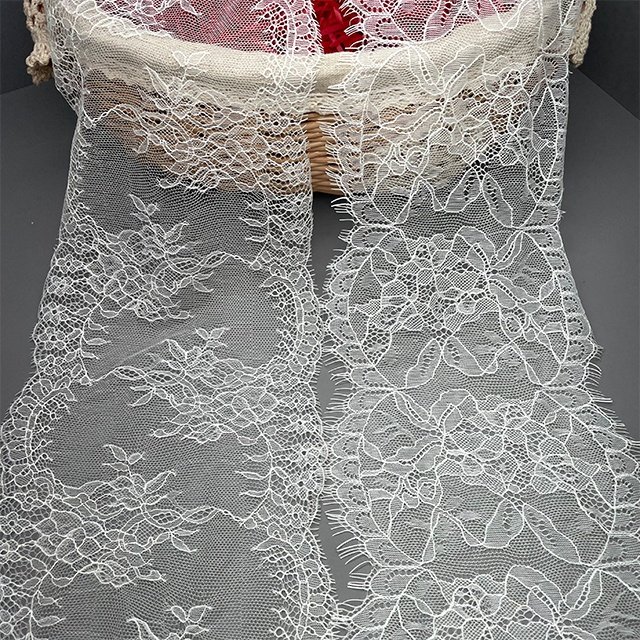TUTON Guipure Bridal Width French Eyelash Lace Trim For Dress