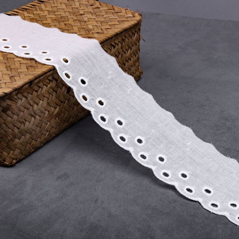 Factory Wholesale High Quality Fashion 100% Cotton Lace Trim For Clothing And Home Textile Decorative Trim