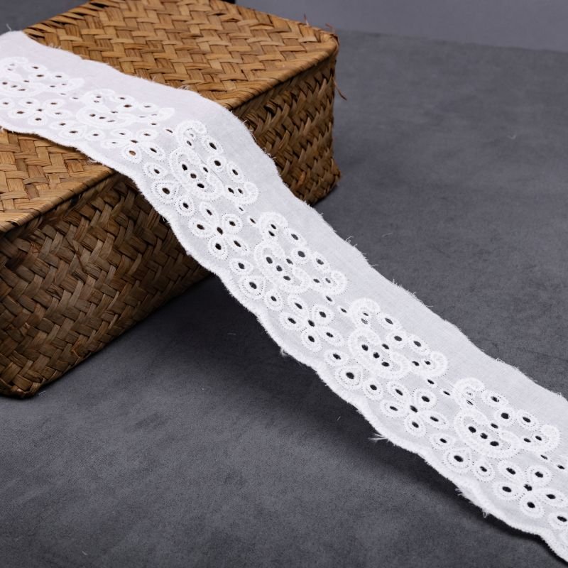 Factory Wholesale High Quality Fashion 100% Cotton Lace Trim For Clothing And Home Textile Decorative Trim