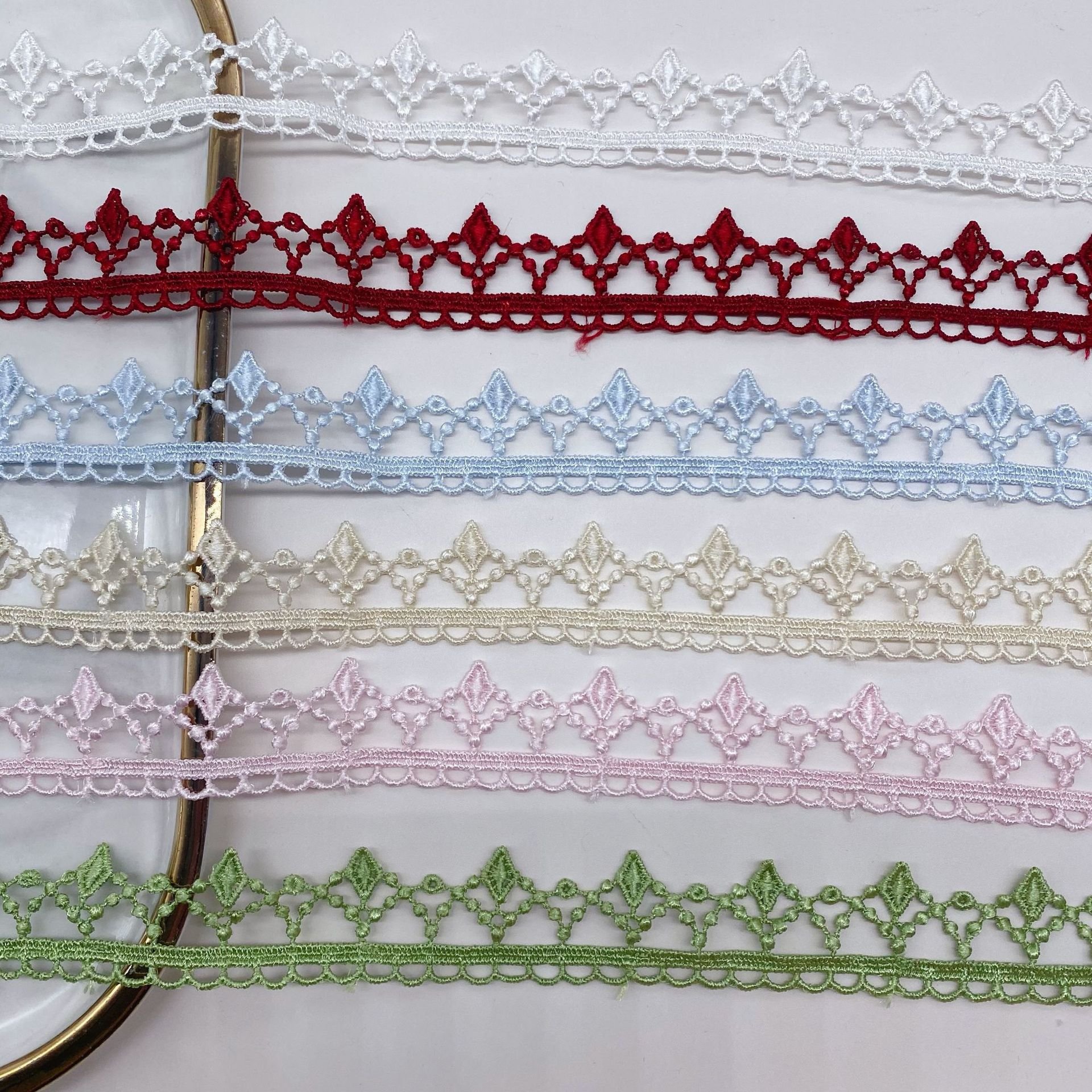 Water soluble lace multi-color wearable ribbon wedding dress accessories DIY embroidery lace trim