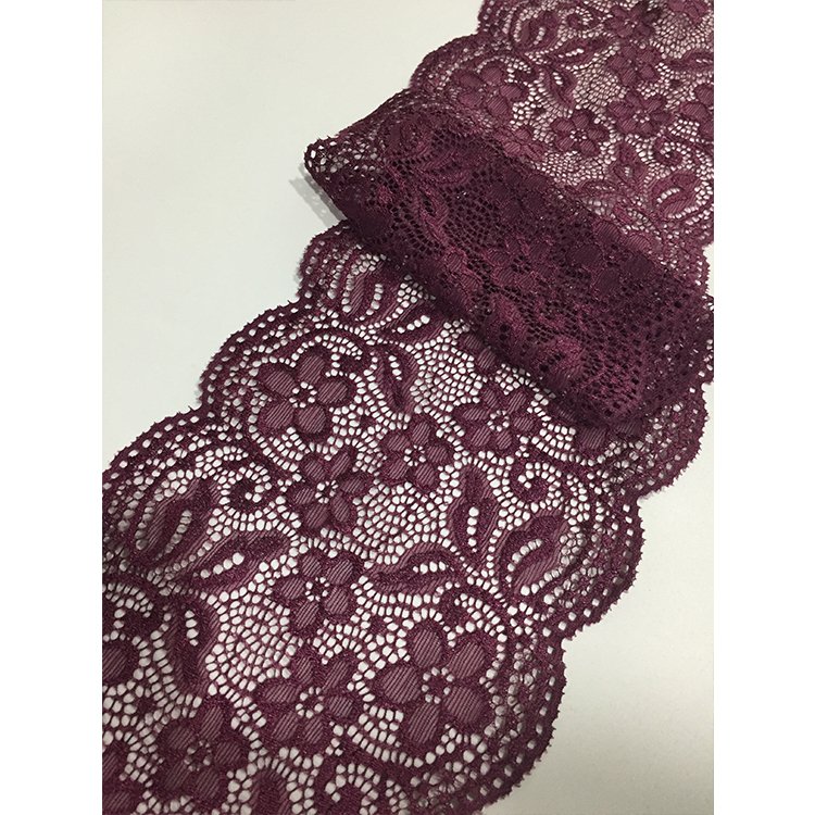 2020 many colors wide elastic nylon and spandex underwear lace trim border from stock
