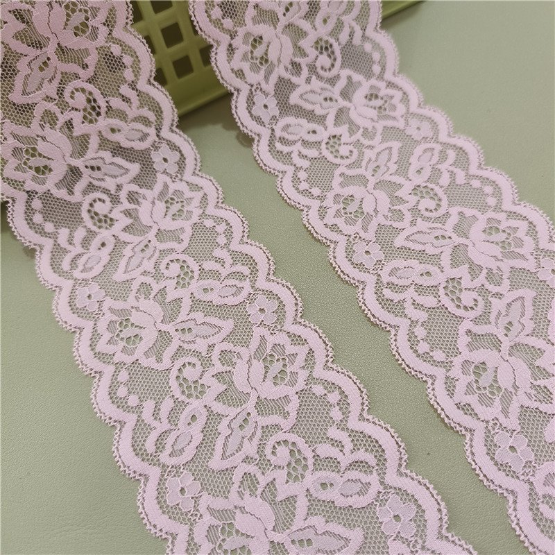 YIB15 8cm Stretch elastic Lace Trim Floral Lace Fabric Elastic Lace Ribbons for Crafts and Gift Wrapping Decorating