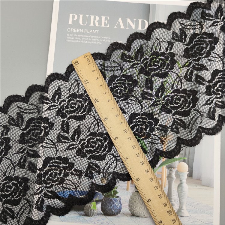 15 cm Multicolor Elastic Soft Stretch Lace Trim Decorative Panties Mesh Tulle Fabric Ribbon for Wedding Dresses and Lingerie