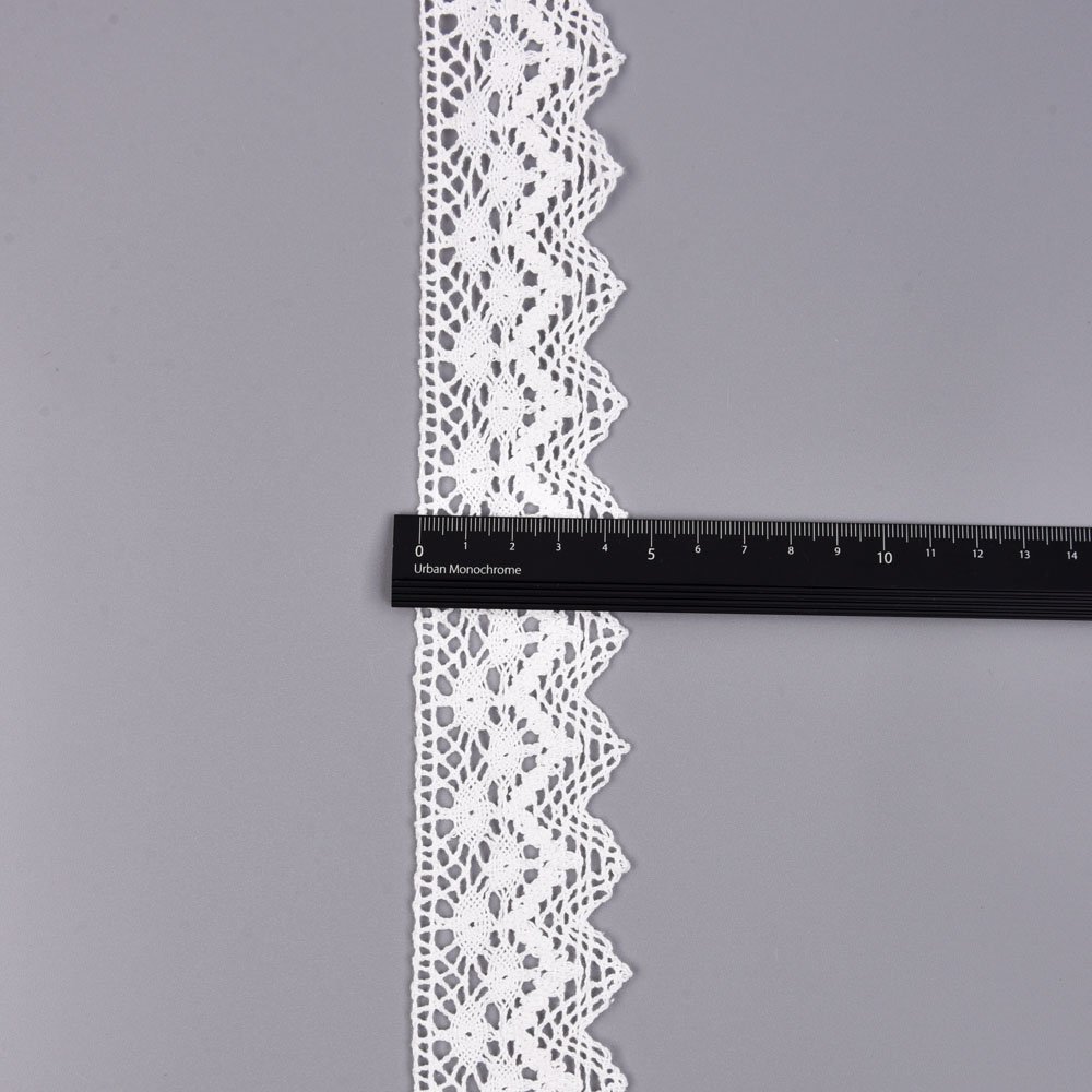 Wholesale Factory border lace soft white 100% cotton Crochet Ribbon lace trim for women dress