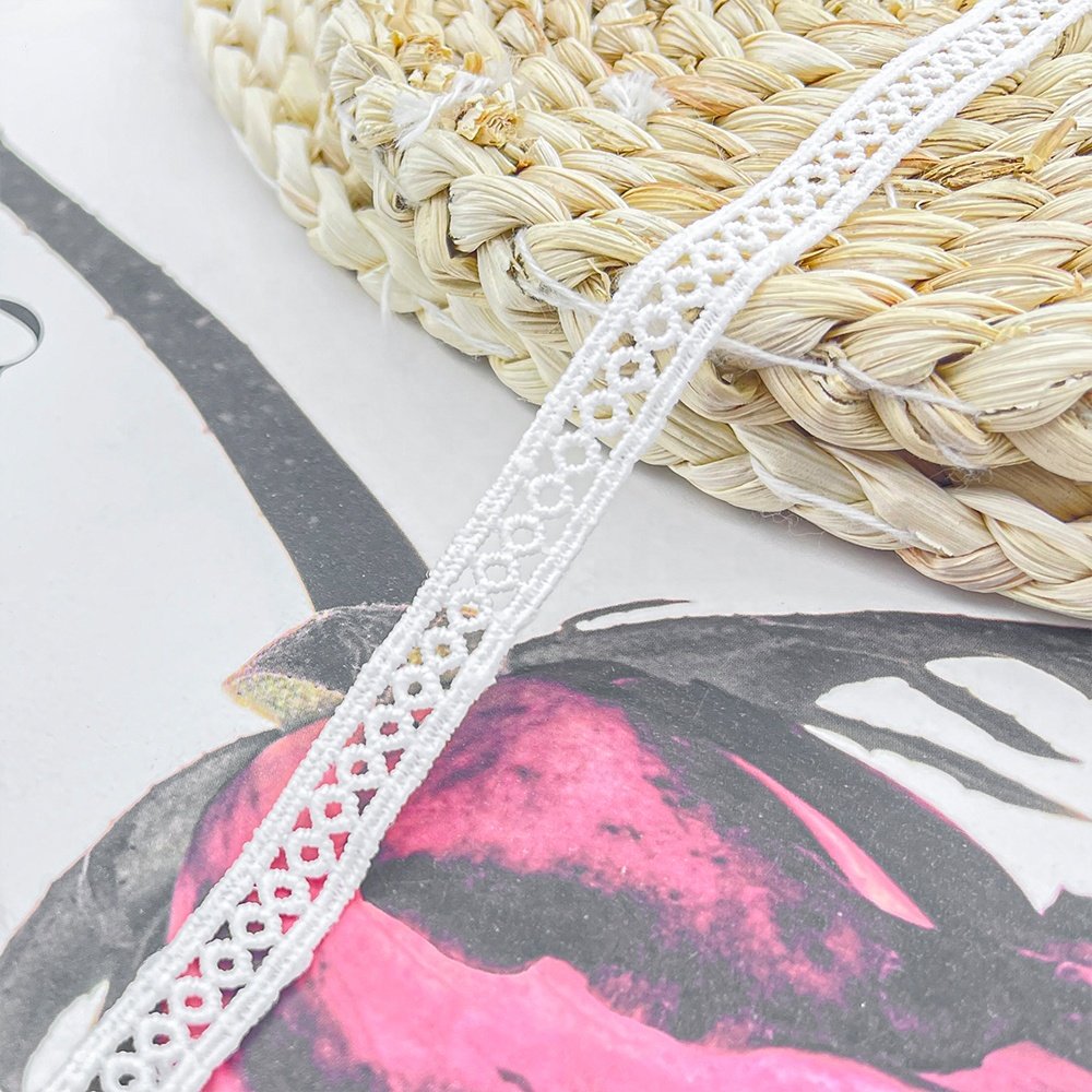 French Lace Embroidery Sustainable Milk Silk Embroidery New arrival polyester milk silk lace flower embroidery lace trim