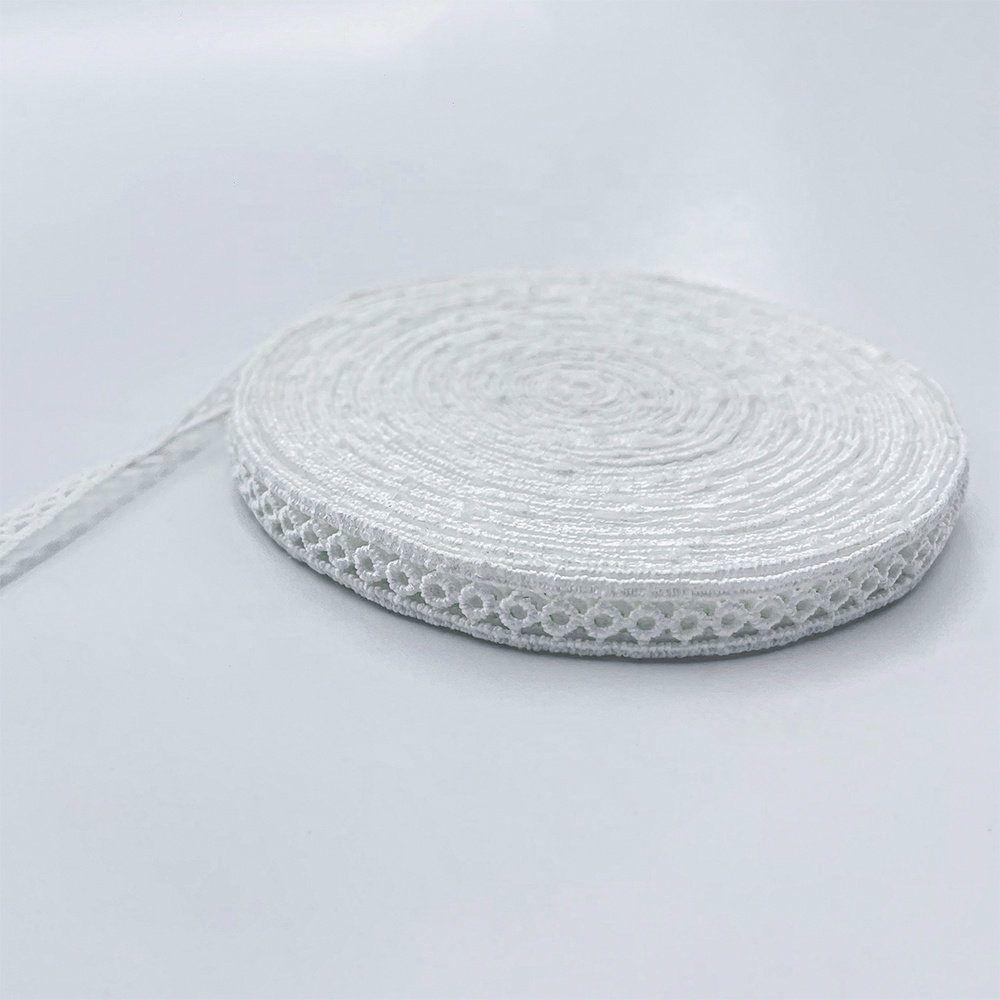 French Lace Embroidery Sustainable Milk Silk Embroidery New arrival polyester milk silk lace flower embroidery lace trim