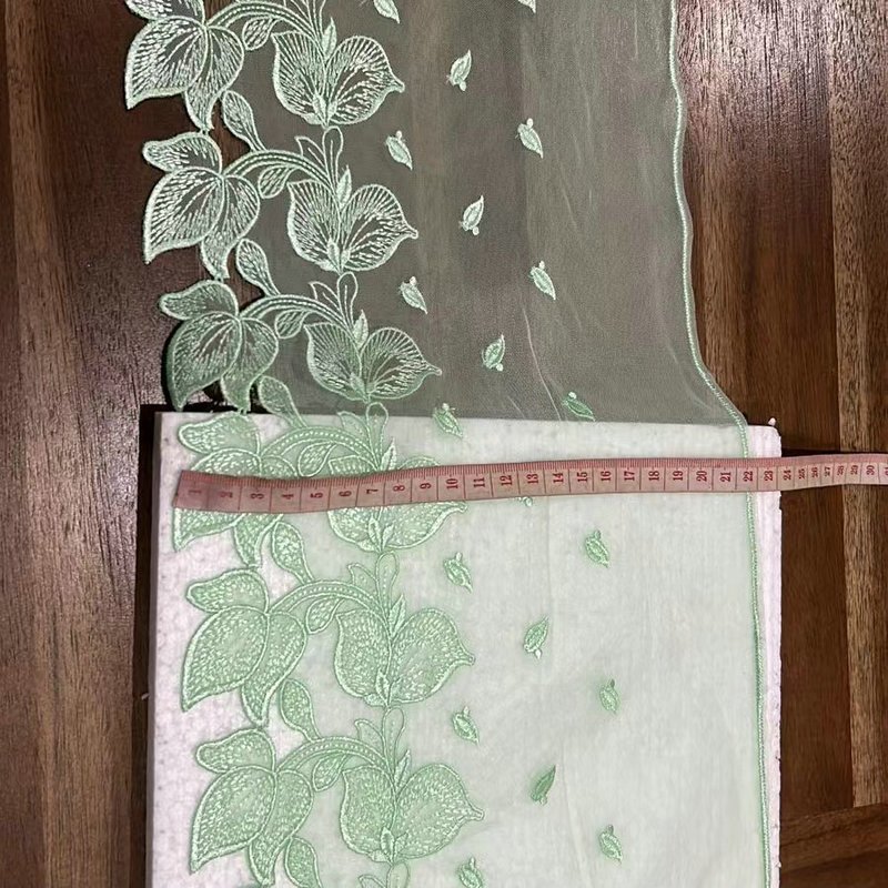 Fancy Embroidered Organza Lace Trim Flower Mesh Lace boder lace trim for bra