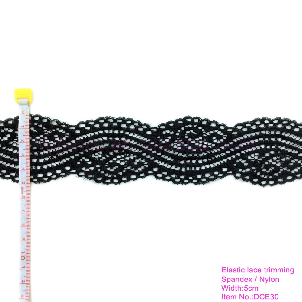 2" wide elastic lace trim for underwear and bra