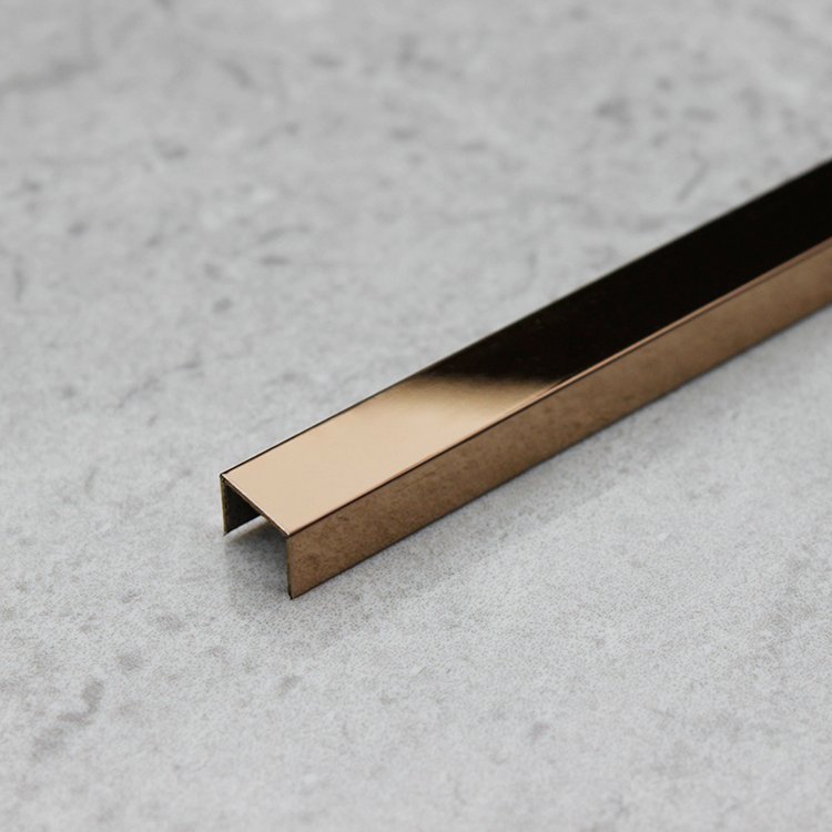 SS 201 304 316 U Profile Metal Color Pvd Coating Mirror Polish Flooring Edging Stainless Steel Tile trim