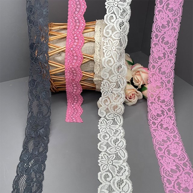 TUTON Top Quality Custom French Elastic Lace 3.5/4.7/5.2/5.6 CM Trim Wholesale For Lingerie