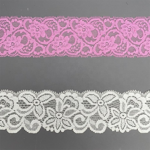 TUTON Top Quality Custom French Elastic Lace 3.5/4.7/5.2/5.6 CM Trim Wholesale For Lingerie
