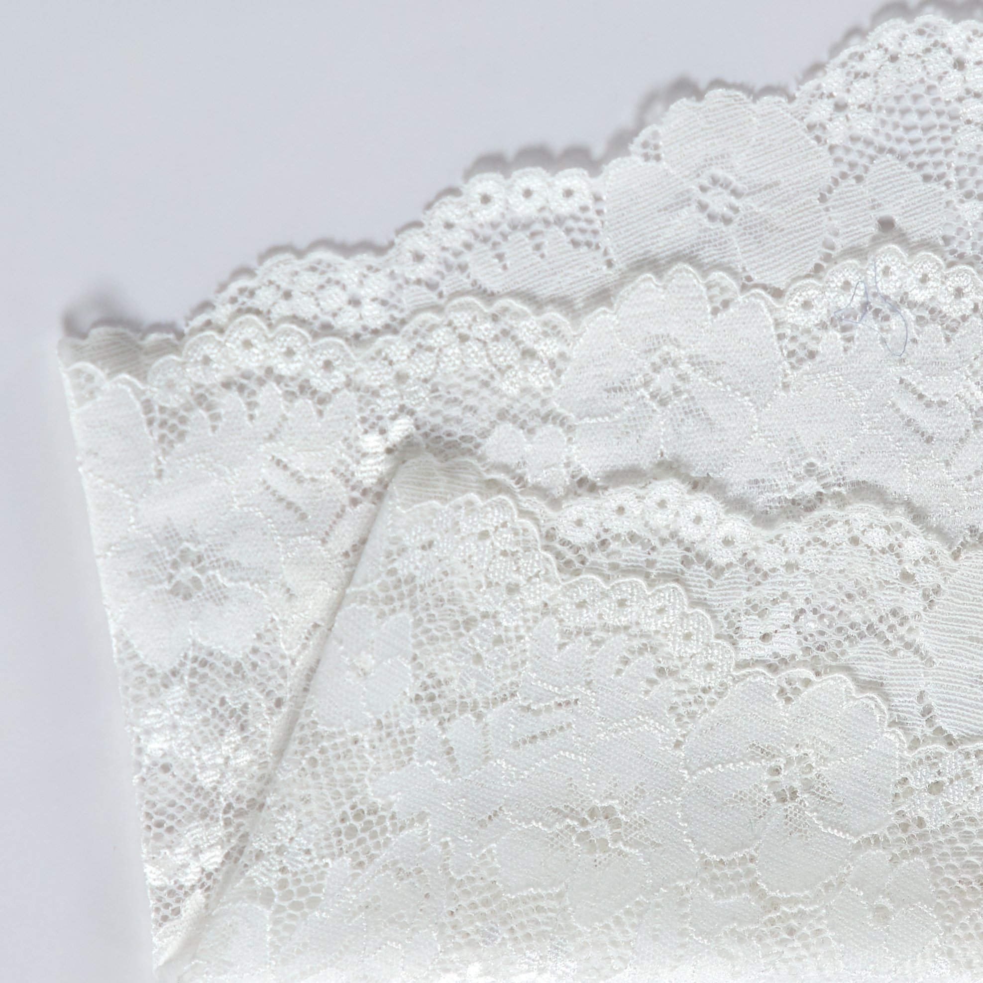 Elastic Lace Fabric French Hollow Underwear Stretch Ribbon Trim DIY French Hollow Underwear Lace 23cm White