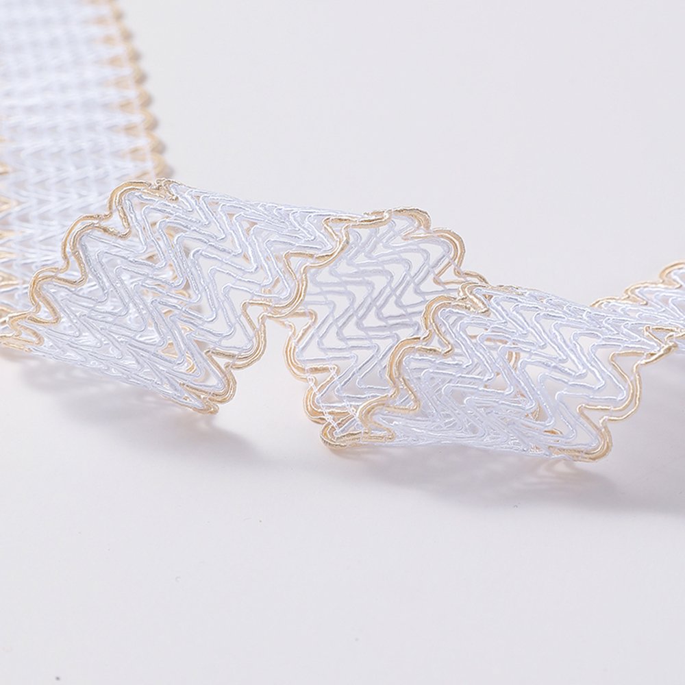 Ready Stock DIY Weave Lace Trimmings HX037 3CM 20 Yards White Pink Purple Black Colors for Gift Decoration