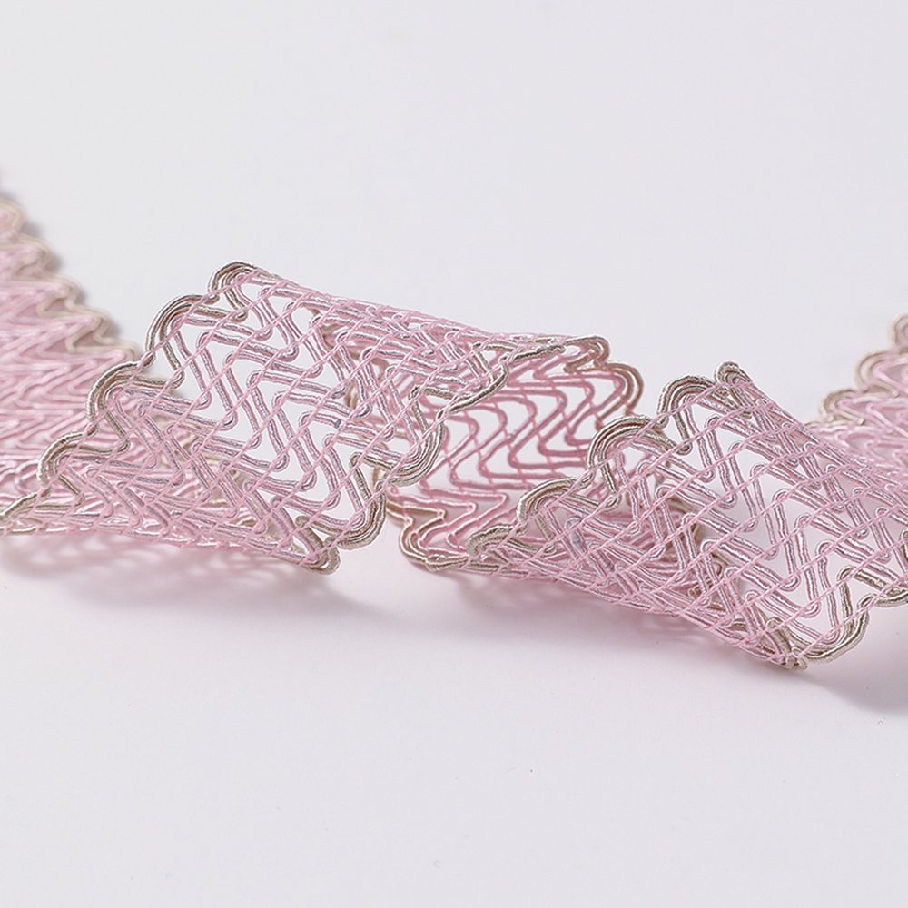 Ready Stock DIY Weave Lace Trimmings HX037 3CM 20 Yards White Pink Purple Black Colors for Gift Decoration