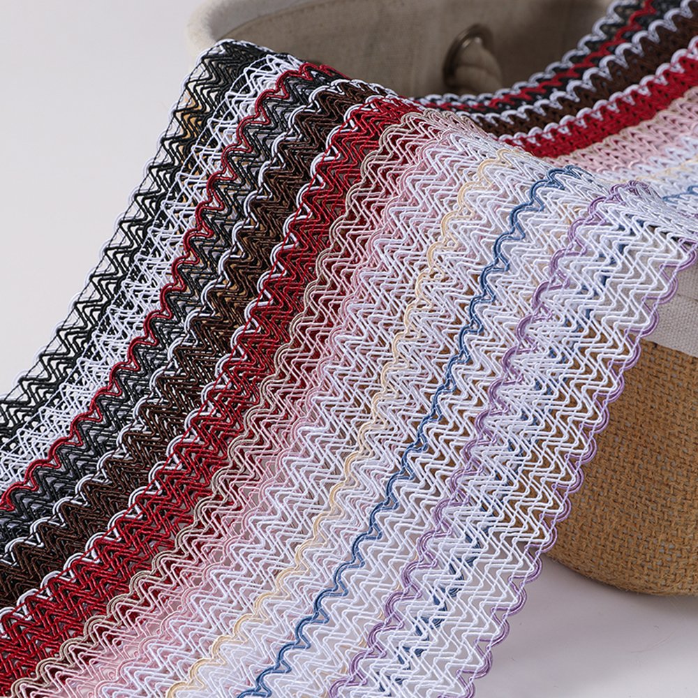 Ready Stock DIY Weave Lace Trimmings HX037 3CM 20 Yards White Pink Purple Black Colors for Gift Decoration