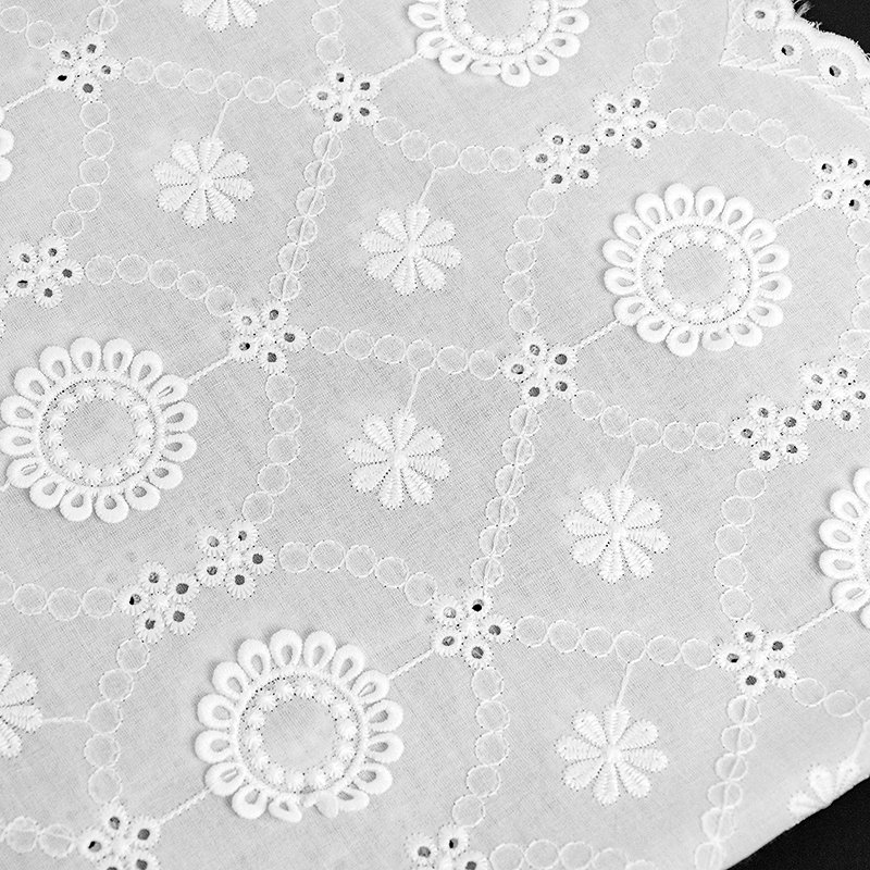 Hot Sale Chemical Lace Cotton Fabric Knitting Lace Trim Abstract Wedding Fabric For Women