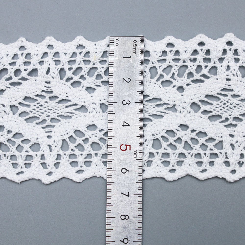 high quality soft embroidery crochet 100% cotton trim skin-friendly border lace trim for clothing
