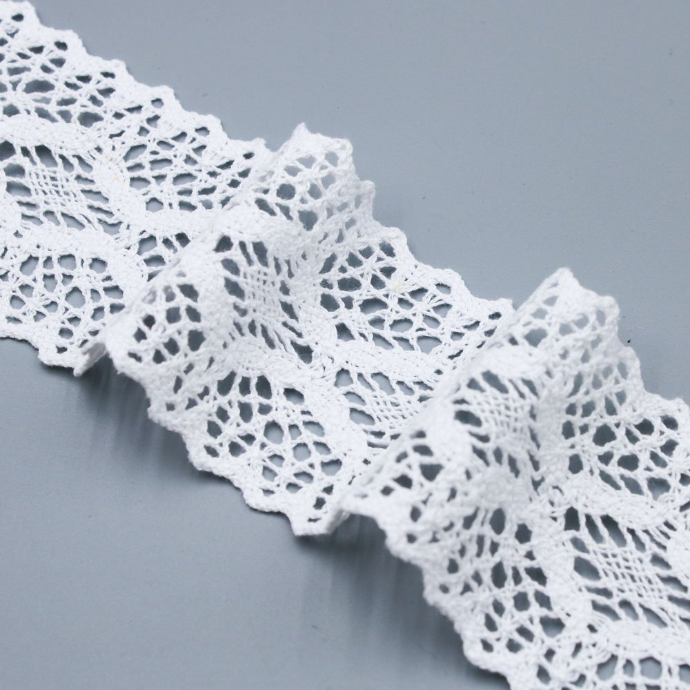 high quality soft embroidery crochet 100% cotton trim skin-friendly border lace trim for clothing