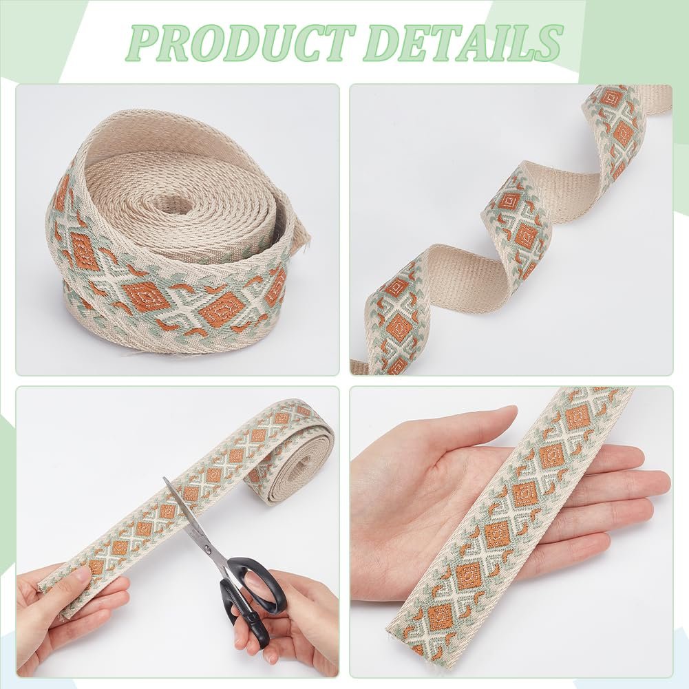 Jacquard Ethnic Ribbon Trim Bias Tape Ribbon for Sewing Clothing Bag Festival Party Embellishment Decoration