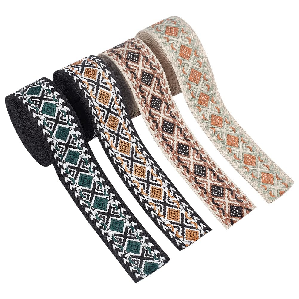 Jacquard Ethnic Ribbon Trim Bias Tape Ribbon for Sewing Clothing Bag Festival Party Embellishment Decoration