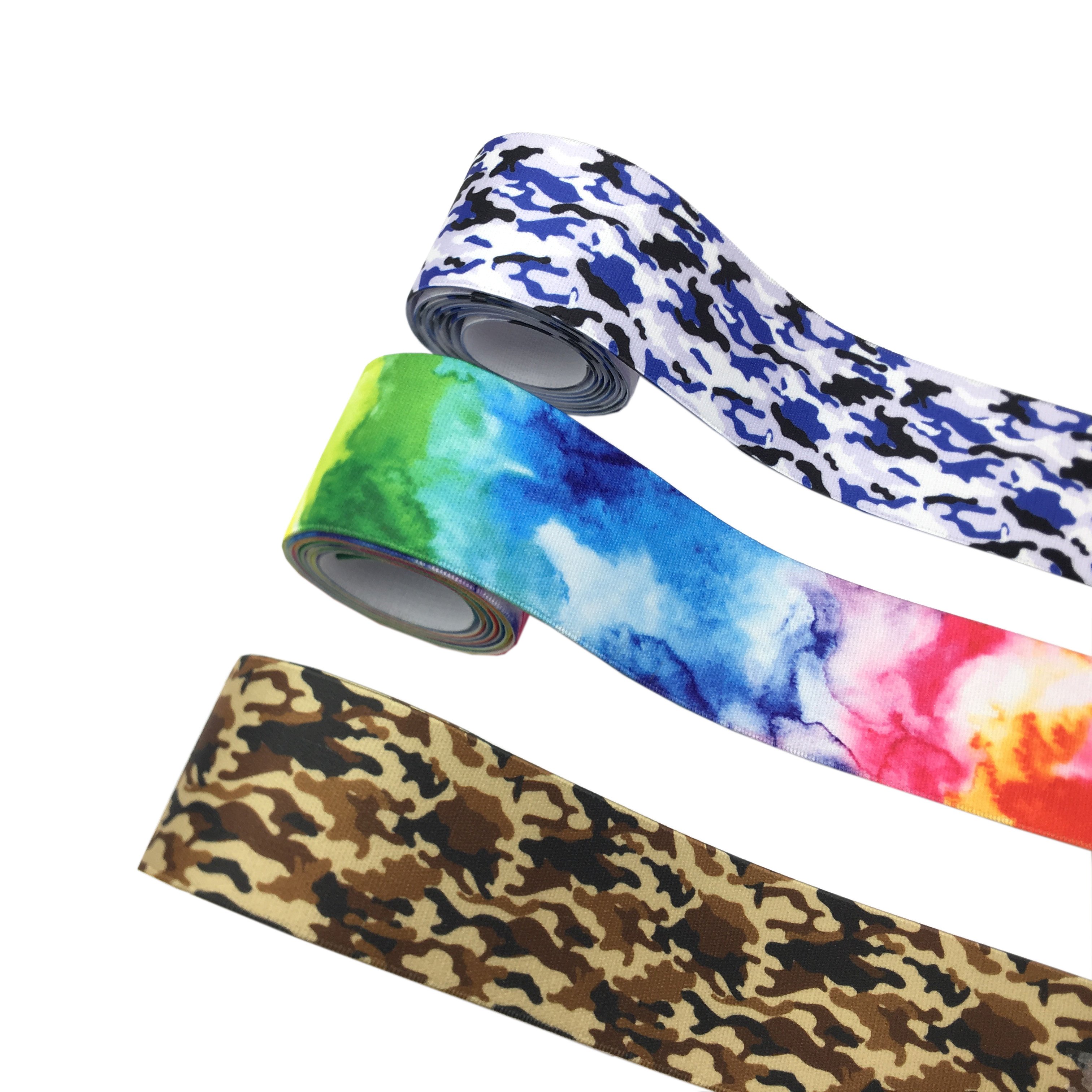 25mm 38mm Leopard Aztec Print Garment Elastic Zebra Camo Stripe Elastic Strap for Pants Underwear DIY Sewing Webbing Trim