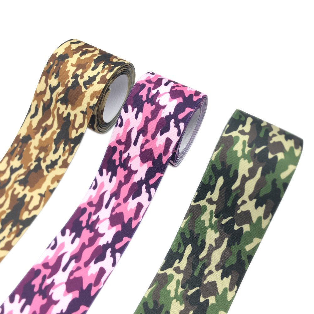 25mm 38mm Leopard Aztec Print Garment Elastic Zebra Camo Stripe Elastic Strap for Pants Underwear DIY Sewing Webbing Trim