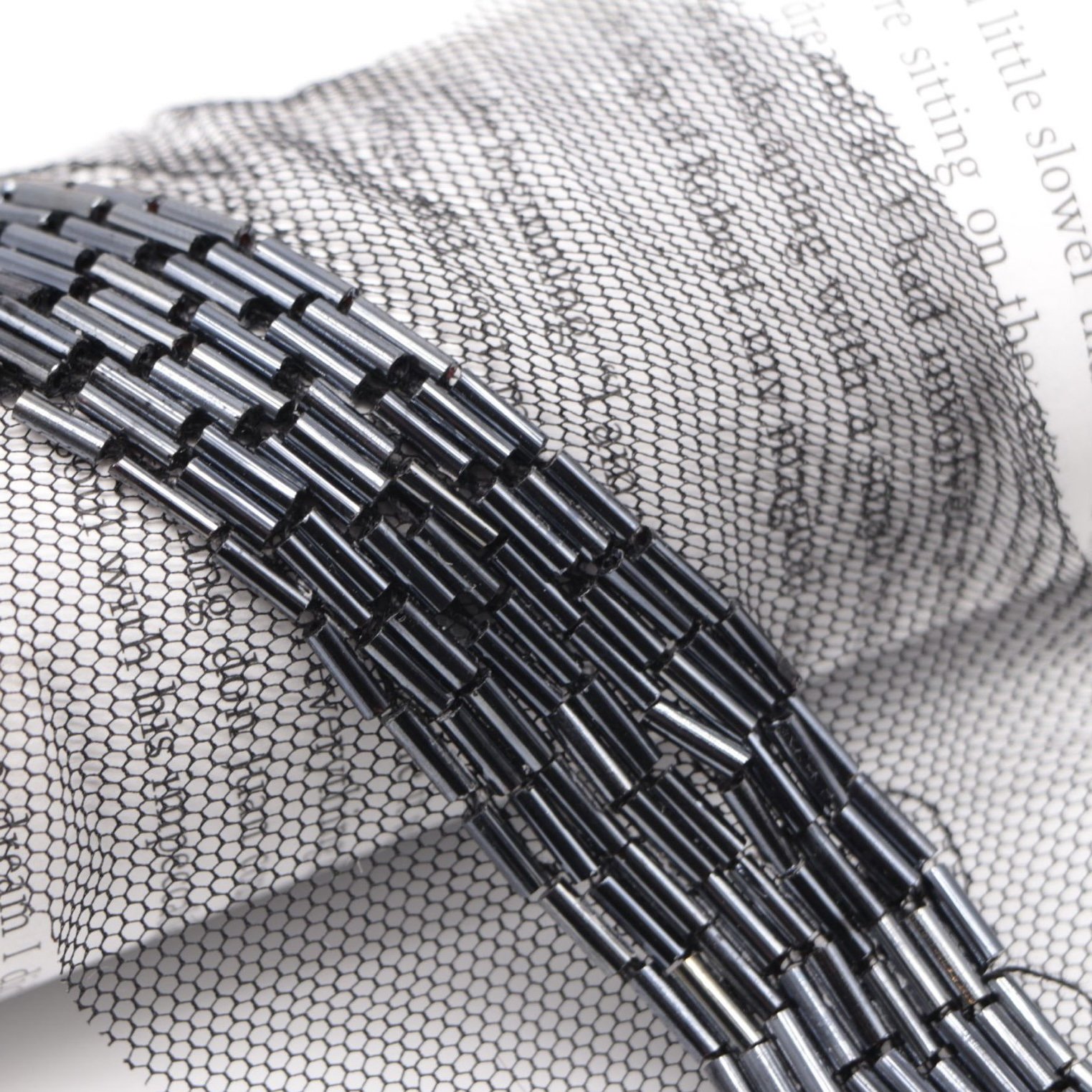 Quality Handmade 9 rows beaded trims bar code beaded decorative trims accessories hand nailing bead embroidery lace trim