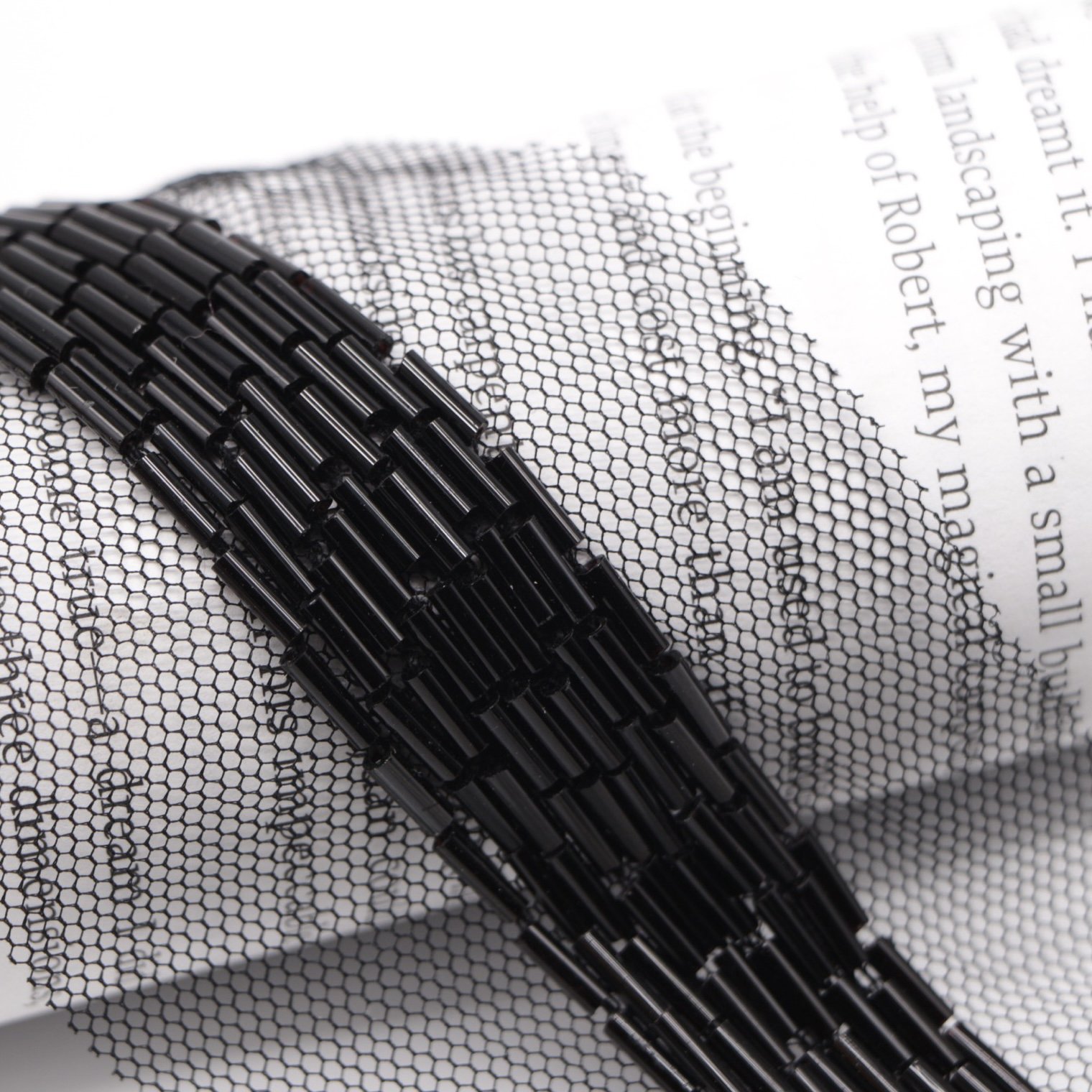 Quality Handmade 9 rows beaded trims bar code beaded decorative trims accessories hand nailing bead embroidery lace trim