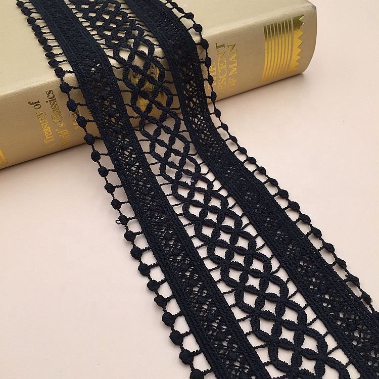 Factory cheap price white Lace Trim Garment Accessories polyester lace trim embroidery