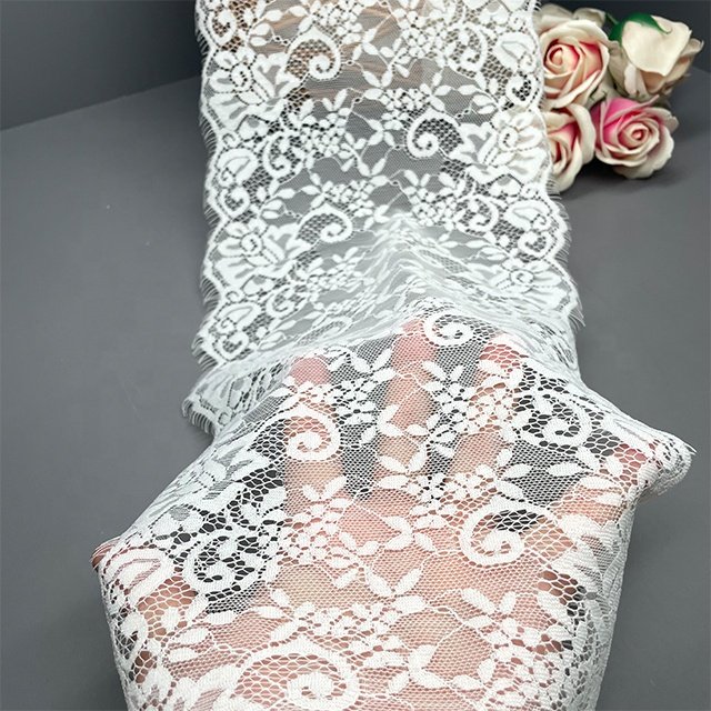 TUTON Guipure Bridal Width French Eyelash Lace Trim For Dress