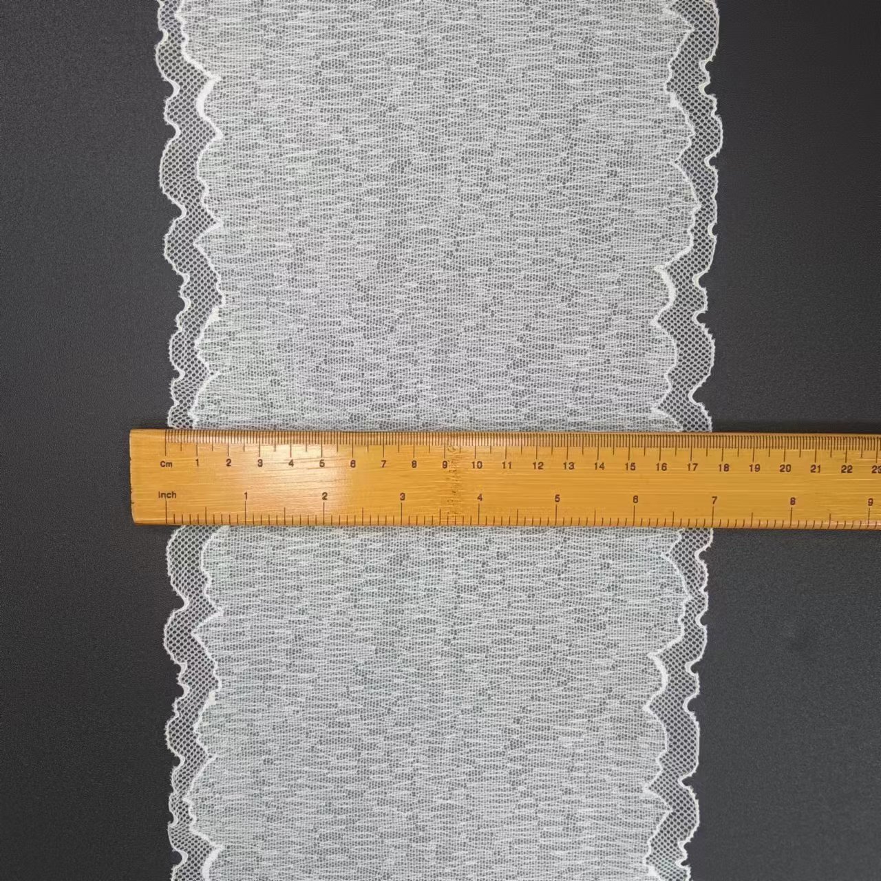18 cm Trim Underwear Roll Pattern Nylon Spandex Tulle Elastic Lace Trimming Women's White Knitted Customized Size