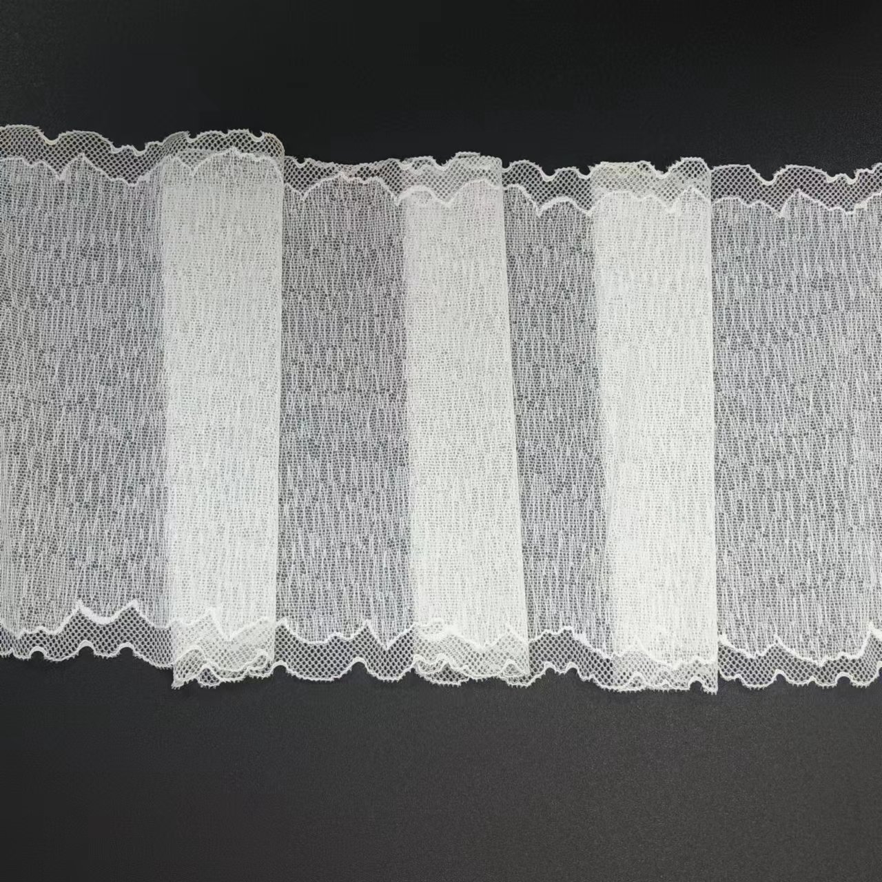 18 cm Trim Underwear Roll Pattern Nylon Spandex Tulle Elastic Lace Trimming Women's White Knitted Customized Size