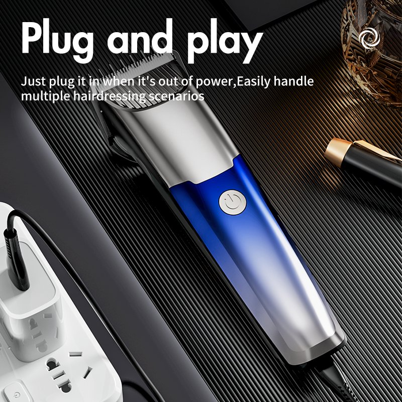 Electric Cordless Rechargeable Clippers Hair Cutting Kit Adjustable Detachable Blade Hair Trimmer Machine Hair Trimmers Clippers