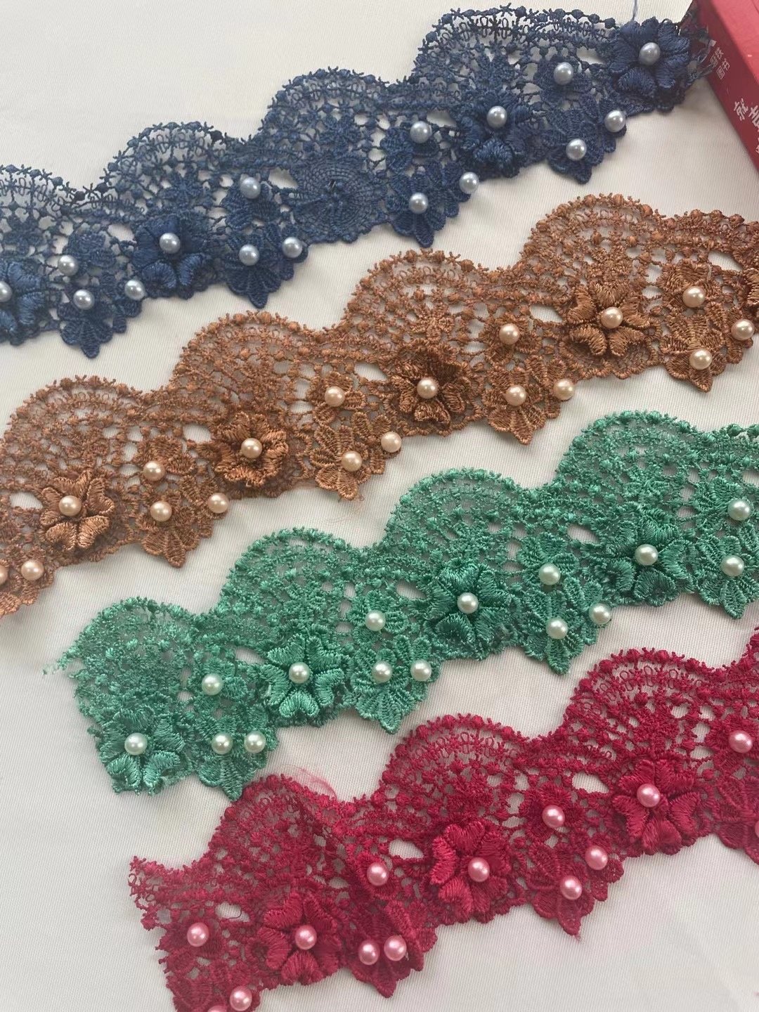 Organza Beaded Skirt Dress Hemline Lace Edging Costume Collar Wedding Ribbon