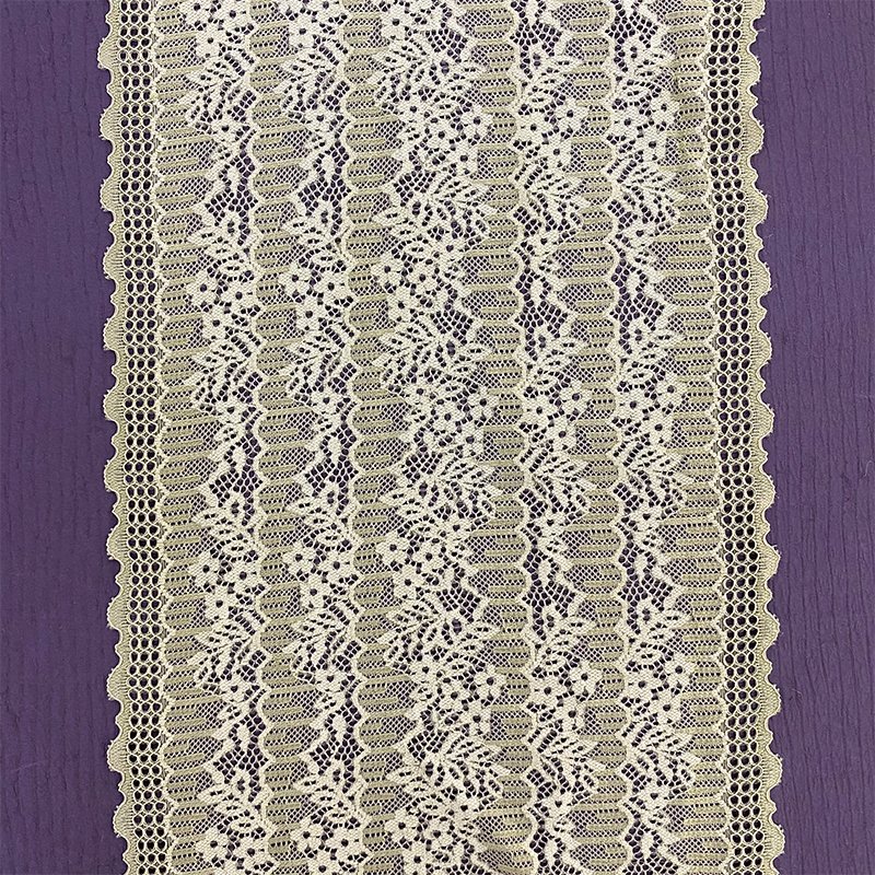 New Embroidered Border Lace Trimming Malaysia Clothing Decoration Elastic Lace Trim For Lingerie